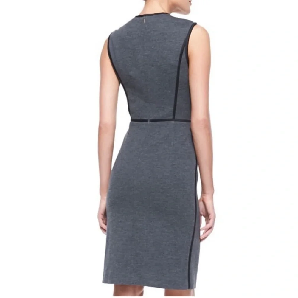 Tory Burch Marcia Wool Sleeveless Charcoal Dress. Size Medium